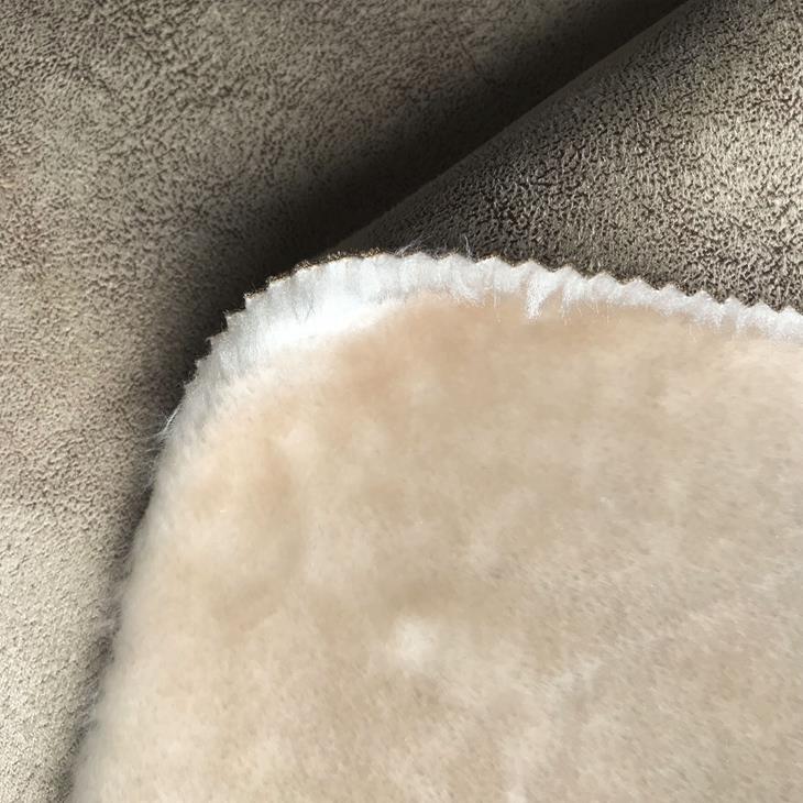 Suede Bronzed With Fur Fabric