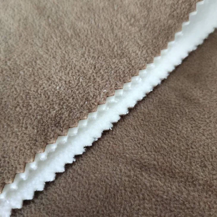 Fluffy Polar Fleece Bond Wool Fabric